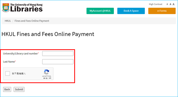 online payment step 1