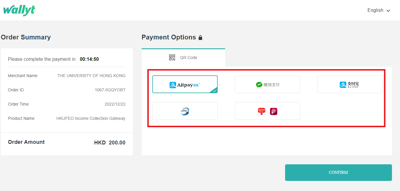 online payment step 7