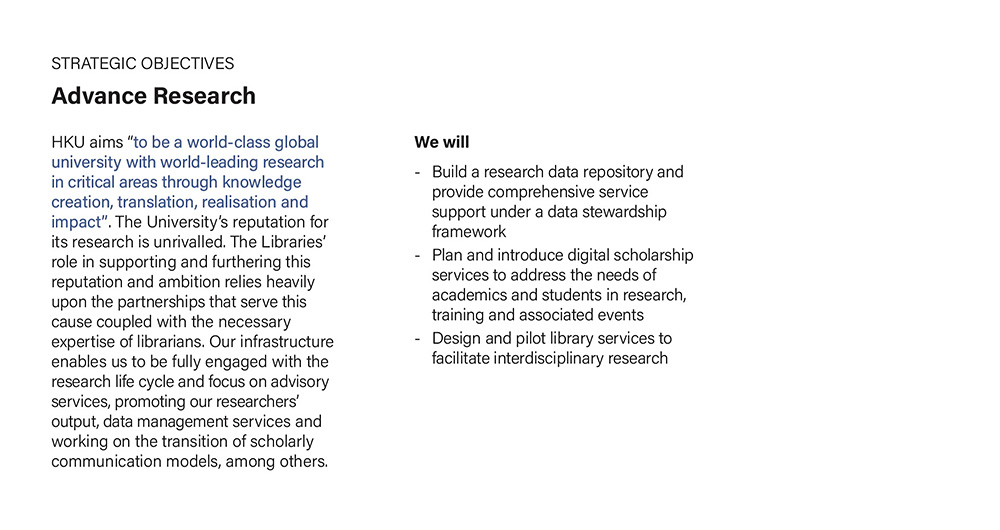 HKUL Strategic Plan 2020-2024 - Advance Research