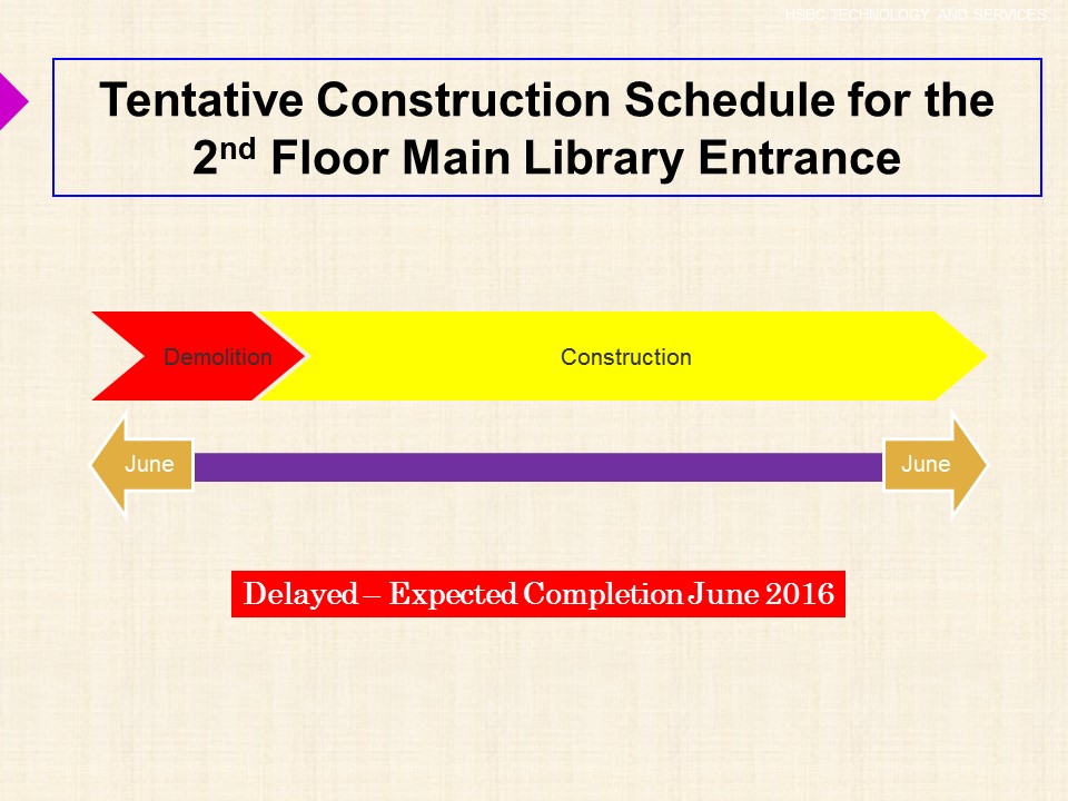 Construction Schedule Road Map